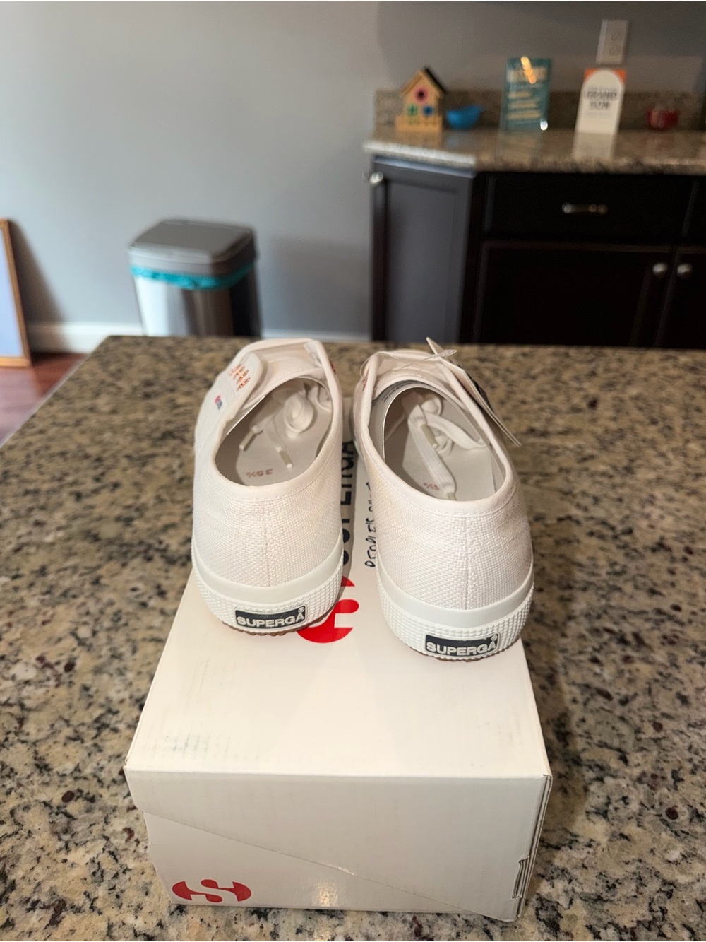 Size 5.5W Superga 2750 Cotu Classic White Rose Gold SKU S000010 Brand New - Picture 4 of 9